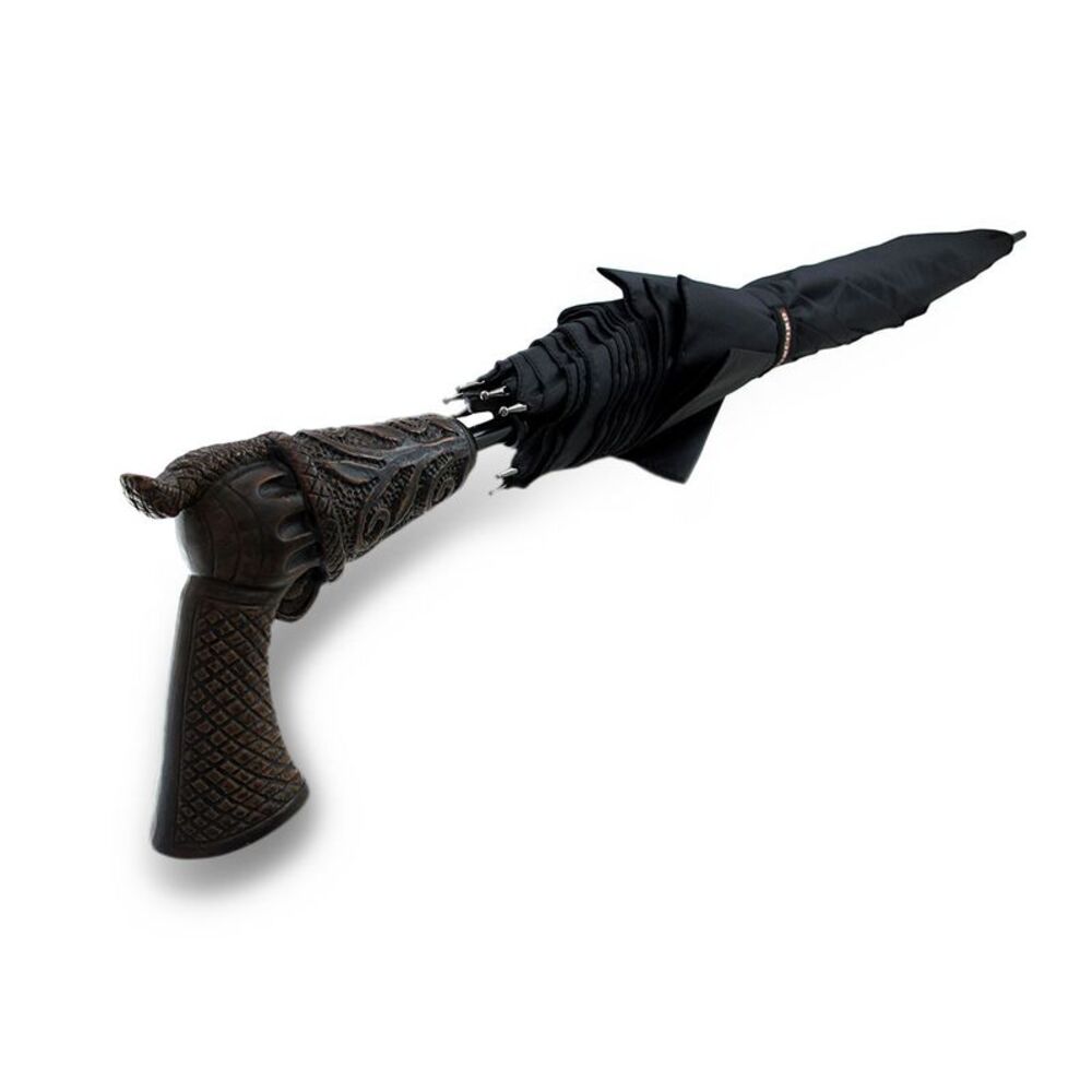 50 in. Peacemaker Handle Black Auto Open Stick Umbrella